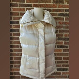 Talbots Ivory Puffer Down Filled Vest